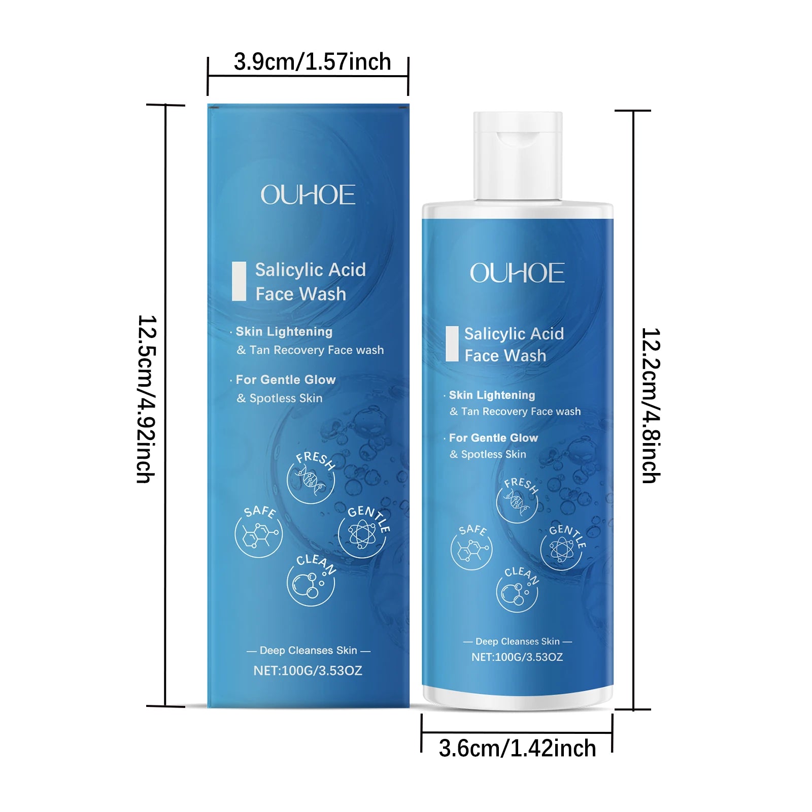 Salicylic Acid Facial Cleanser Acne Treatment — Blue | KIMLUD