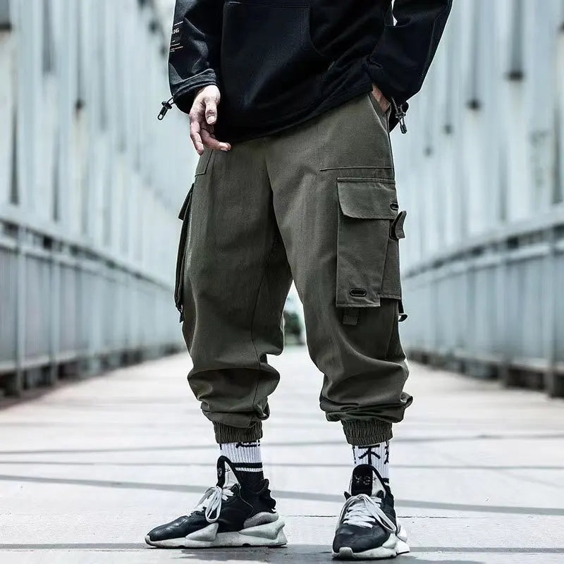 China-Chic functional style overalls for men in autumn and winter loose hip-hop fashion brand ins leggings halon pants cargo pan