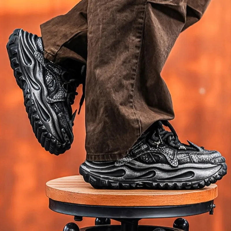 Men's Platform Sneakers – Height Increasing Cushioning – Canvas Lining | KIMLUD