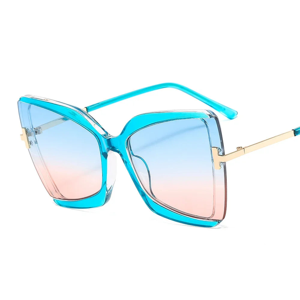 Fashion Brand Designer Sunglasses New Oversized Square Women Sun Glasses Female Big Frame Colorful Shades for Women Oculos