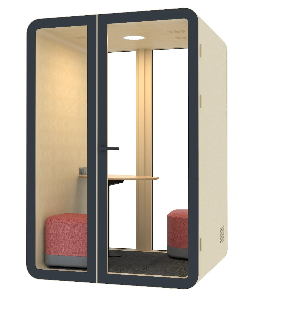 Soundproof Booth – Dual-Purpose Work And Rest – Tempered Glass | KIMLUD