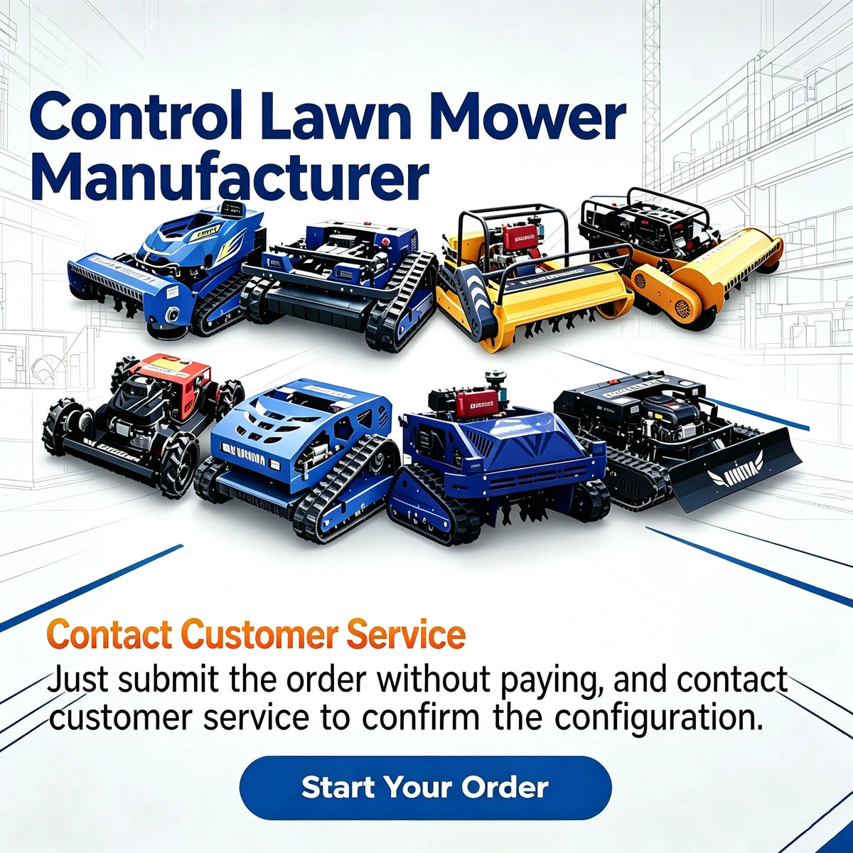 Robotic Lawn Mower – Remote Controlled – Four-Stroke Gas Engine | KIMLUD