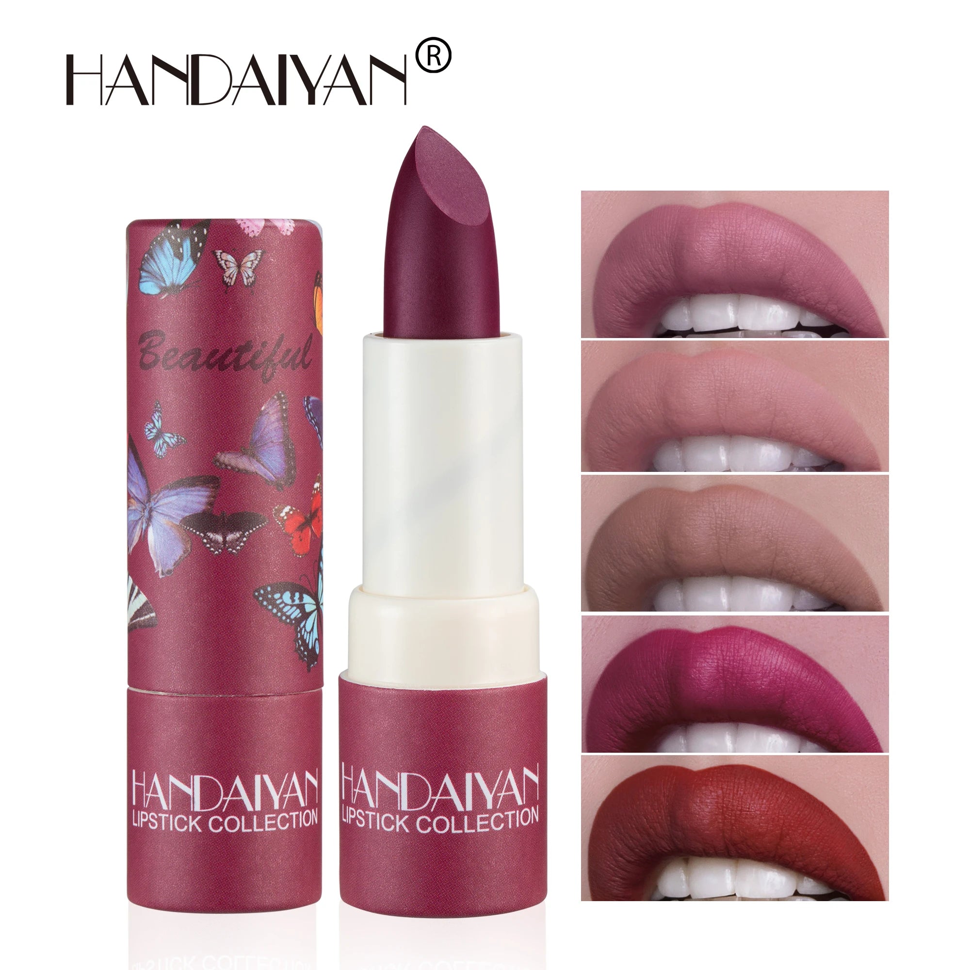 Matte Velvet Lipstick Handaiyan Nude Shade Longwear Creamy Finish — Nude | KIMLUD