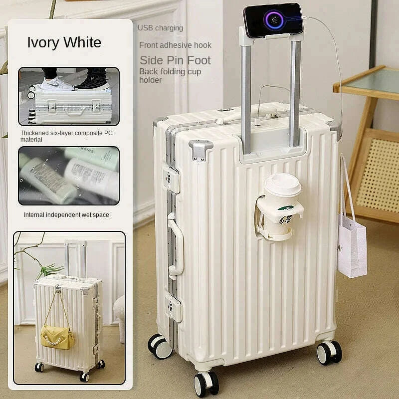 multifunctional-luggage-aluminum-frame-with-usb-charging-port-30-high-capacity-suitcase-20-inch-travel-boarding-password-boxkimlud-womens-fashion-34624097