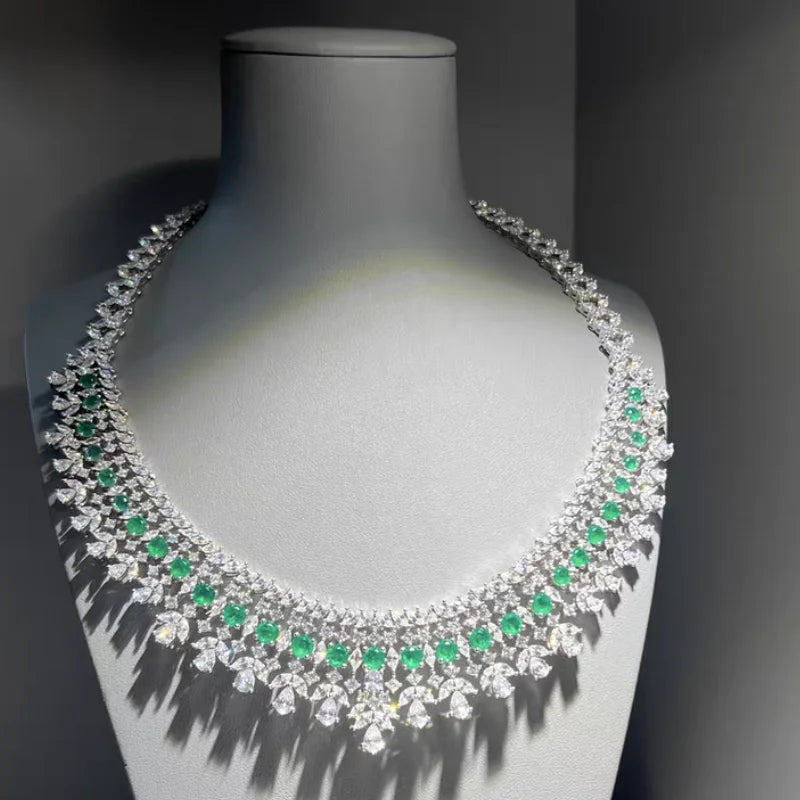 Necklace – Zircon Stone Accent – Sterling Silver | KIMLUD