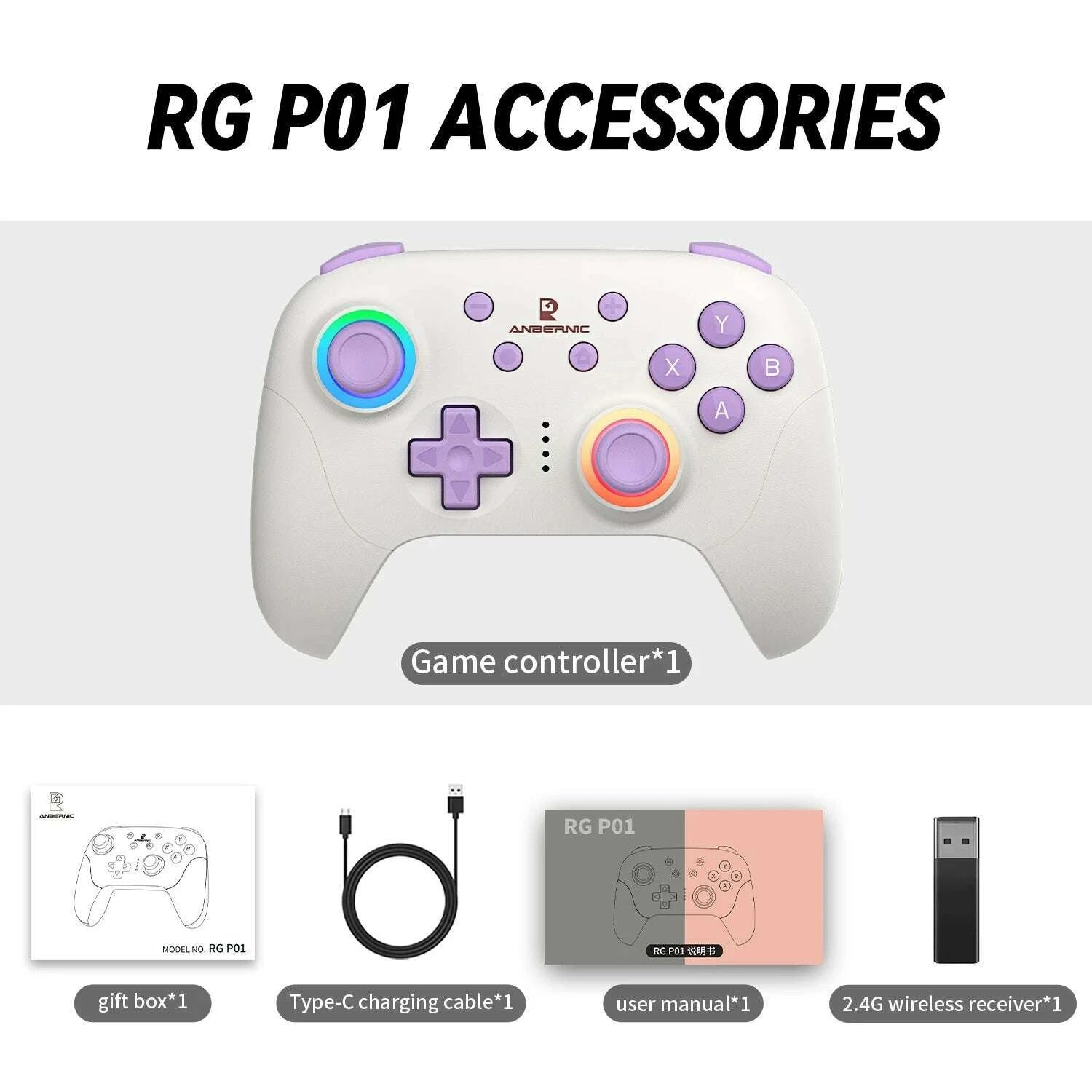 anbernic-rg-p01-wired-wireless-bluetooth-games-controller-rgb-hall-effect-joystick-xbox-game-gamepad-for-pc-android-ios-steamkimlud-womens-fashion-34626619