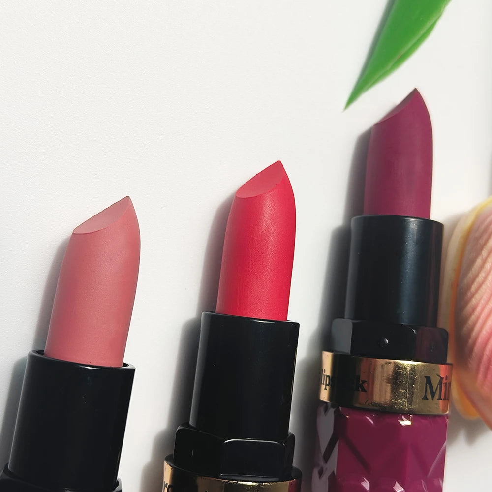 Silky Matte Velvet Nude Peach Lipstick Waterproof Long Lasting Natural Lip Stain Not Easy Fade Lip Balm Women Lip Stick Cosmetic