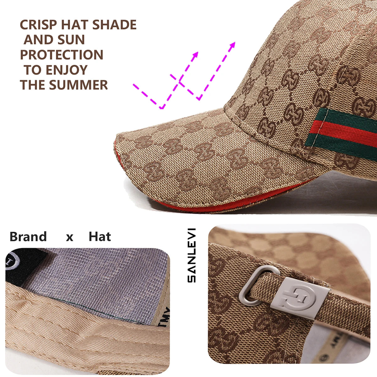 Embroidered Letter Baseball Cap Outdoor Sun Shield — Black | KIMLUD