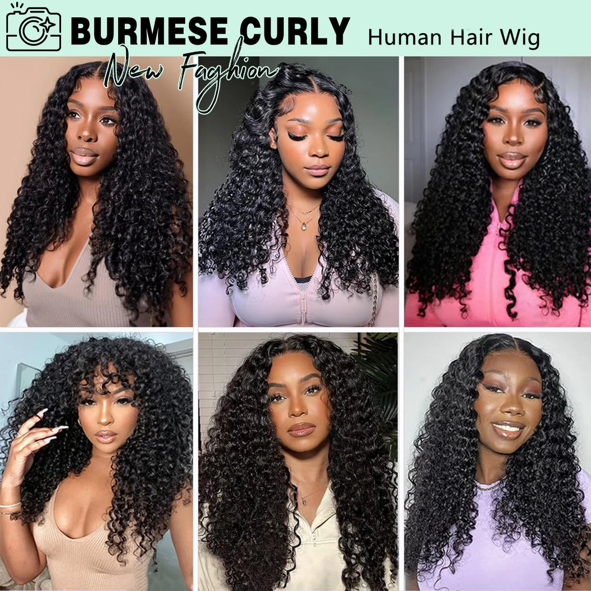 Machine Half Wig – 250 Density – Remy Hair Curly | KIMLUD