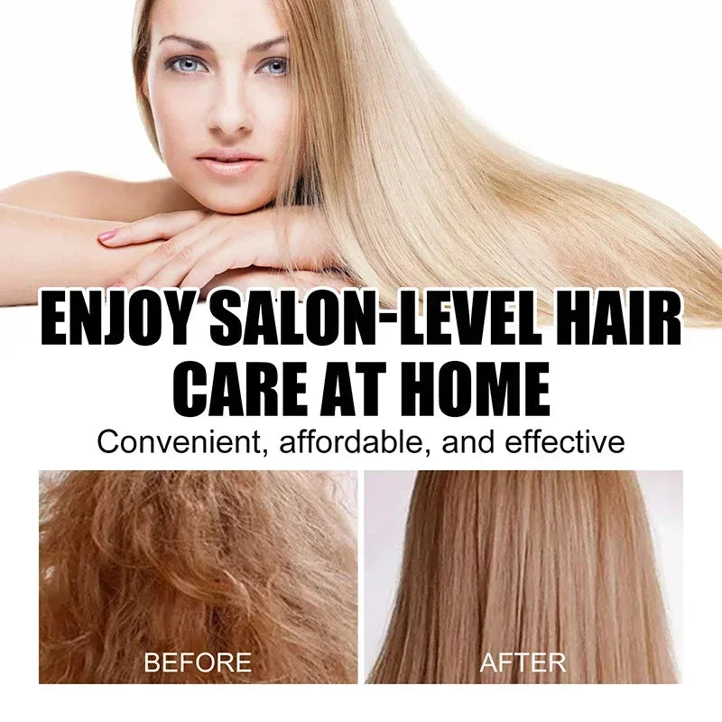 Keratin Hair Mask Smoothing Repair Frizz Shine — Gold | KIMLUD