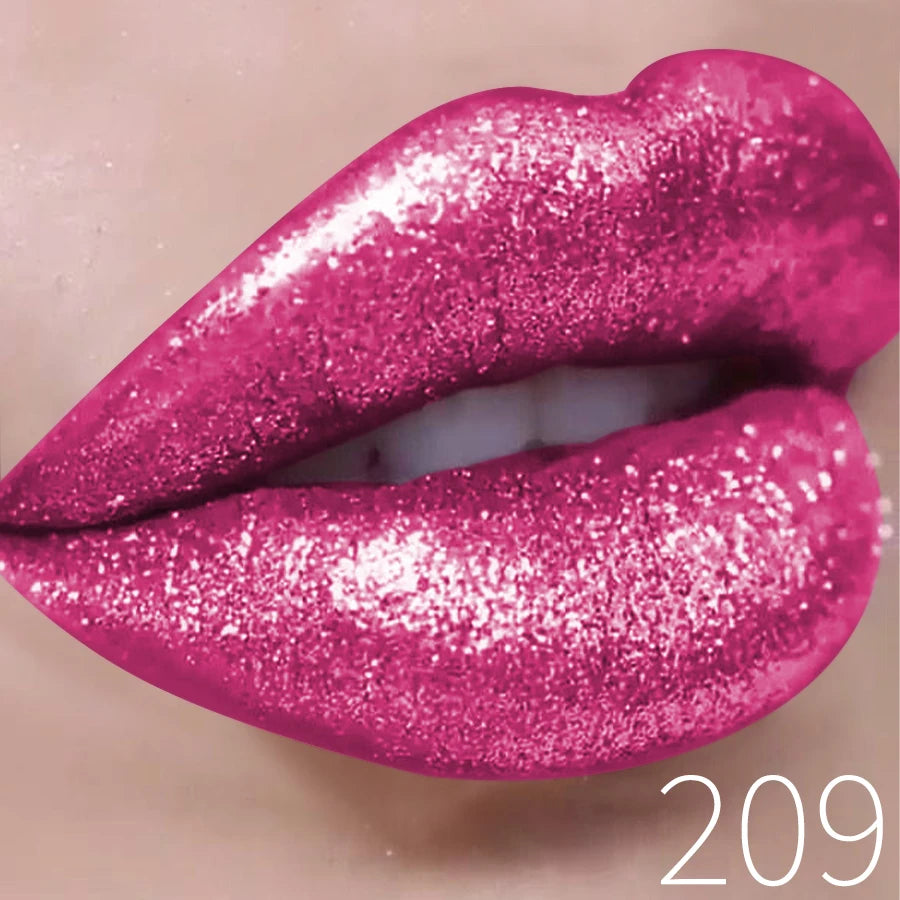 1PC Glitter Lip Gloss Long Lasting Waterproof Metallic Liquid Lipstick Pearl Shining High Pigment Lip Tint Korean Makeup Gifts