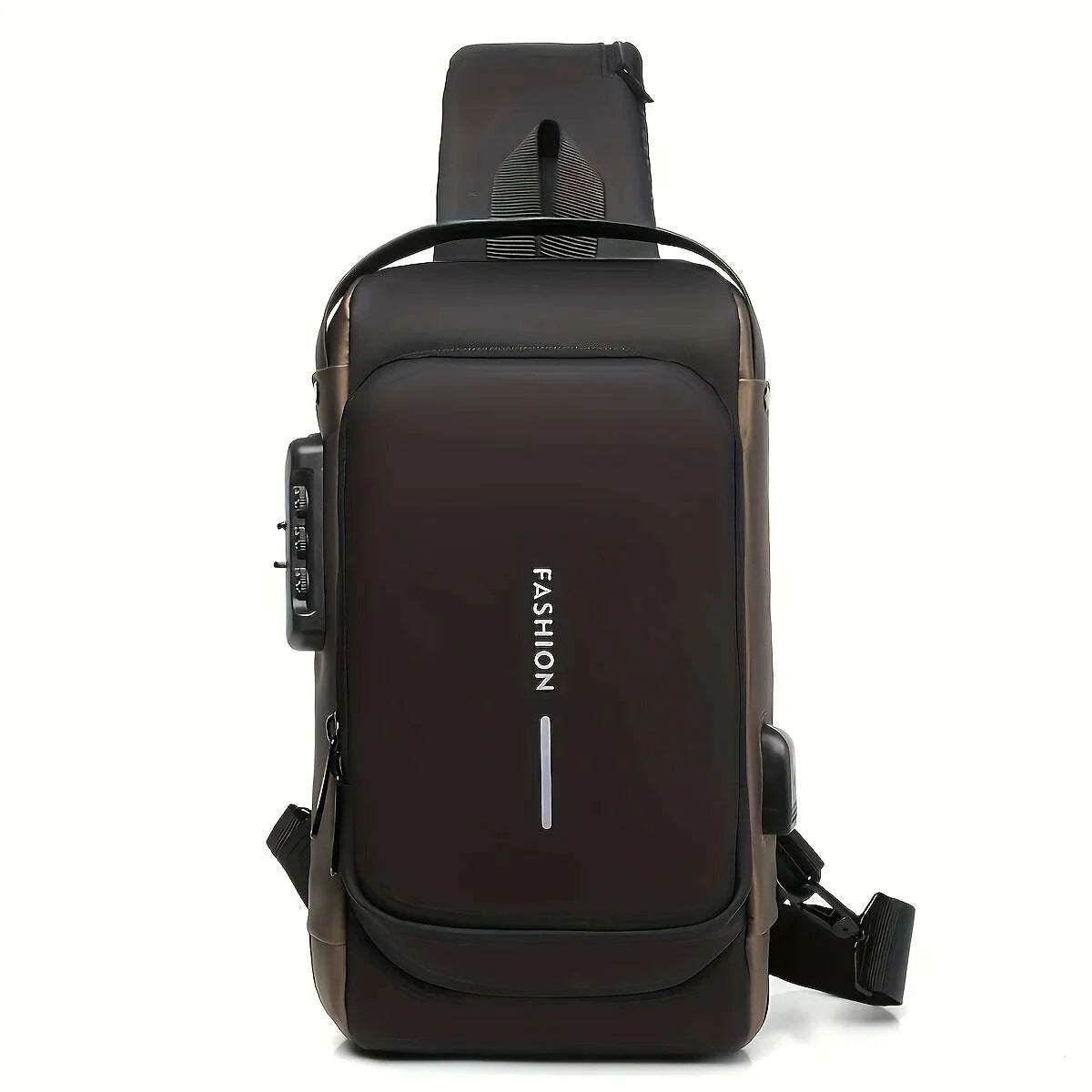 KIMLUD, Men's anti-theft chest bag, fashionable motorcycle and casual sports sloping backpack, durable Oxford fabric, KIMLUD Womens Clothes