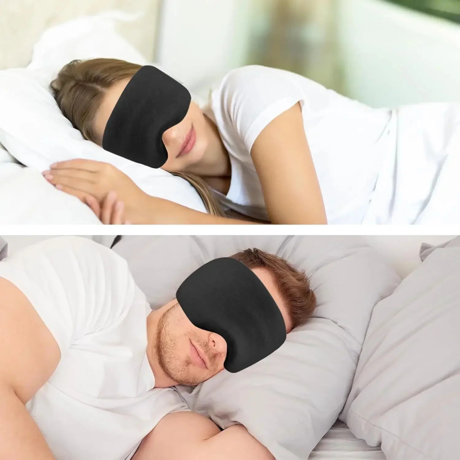 3D Sleep Eye Mask 100% Blackout Sleeping Mask Zero Eye Pressure Adjustable Eye Cover Sleep Aid Travel Neck Pillow With Eye Mask