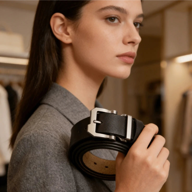 Large Size 140 150 160 170cm Men's Genuine Leather Belts Adjustable Formal Waistband for Jeans Pants Perfect Father'S Day Gift