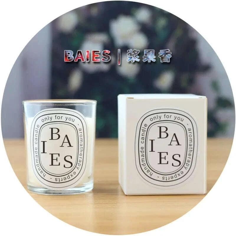KIMLUD, Clear scented candle companion gift return gift fragrance European style romantic candle lamp table incense handmade soy wax, KIMLUD Womens Clothes
