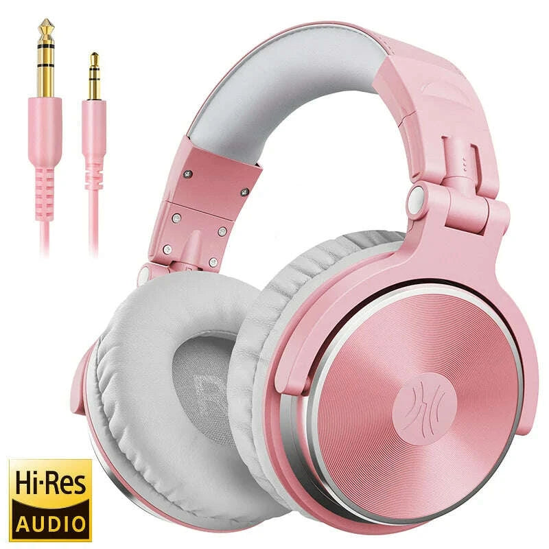 KIMLUD, Oneodio Wired HiFi Headphones Professional Studio DJ Headphones With Mic Over Ear Hi-Res Headset Monitoring For AMP Guitar Phone, KIMLUD Womens Clothes