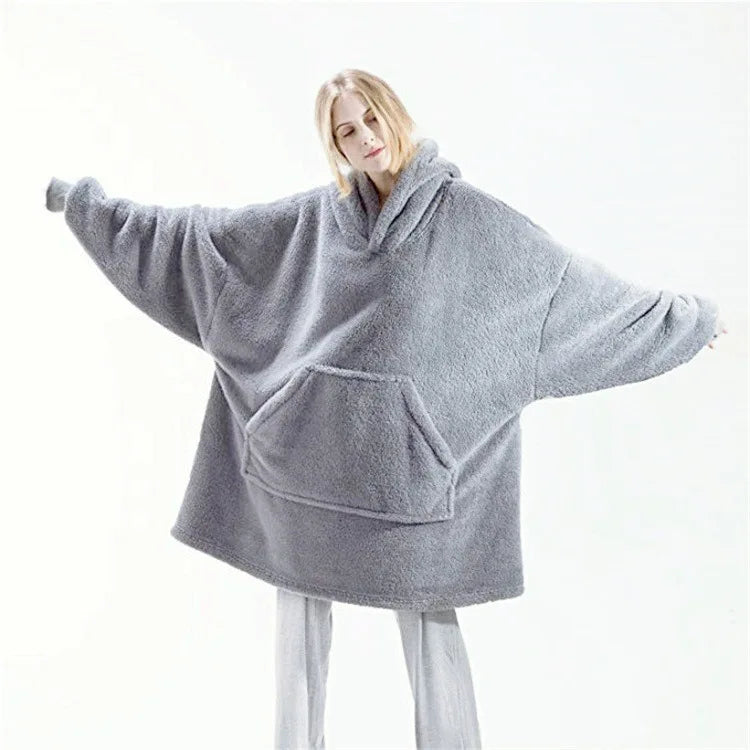 Hooded Blanket – Double-Faced Fleece – Polyester | KIMLUD