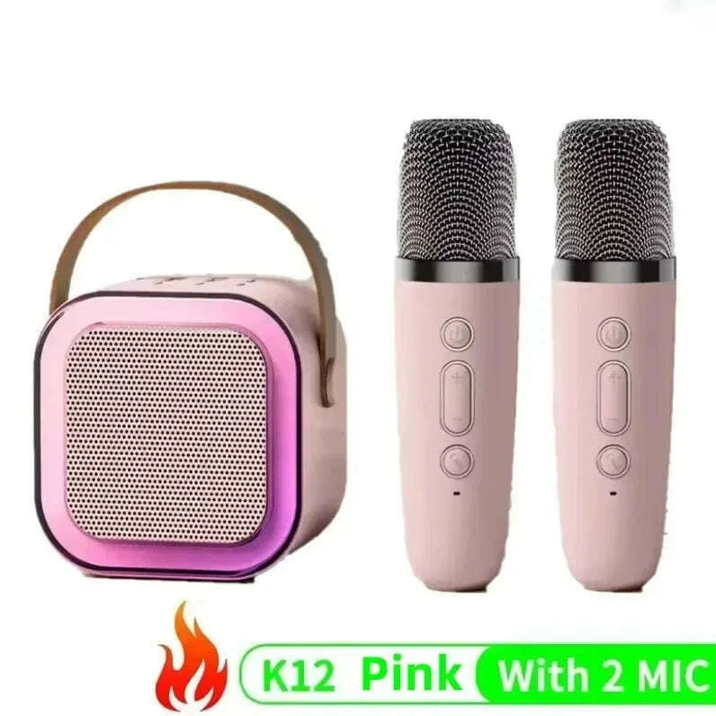 k12-bluetooth-karaoke-machine-portable-53-pa-speaker-system-with-1-2-wireless-microphones-home-family-singing-childrens-gifts-kimlud-kimlud-33915509