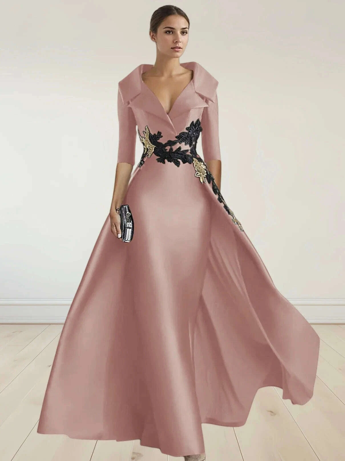 a-line-christmas-vintage-evening-gown-elegant-dress-formal-floor-length-34-length-sleeve-with-appliques-beading-2024kimludkimlud-35572516