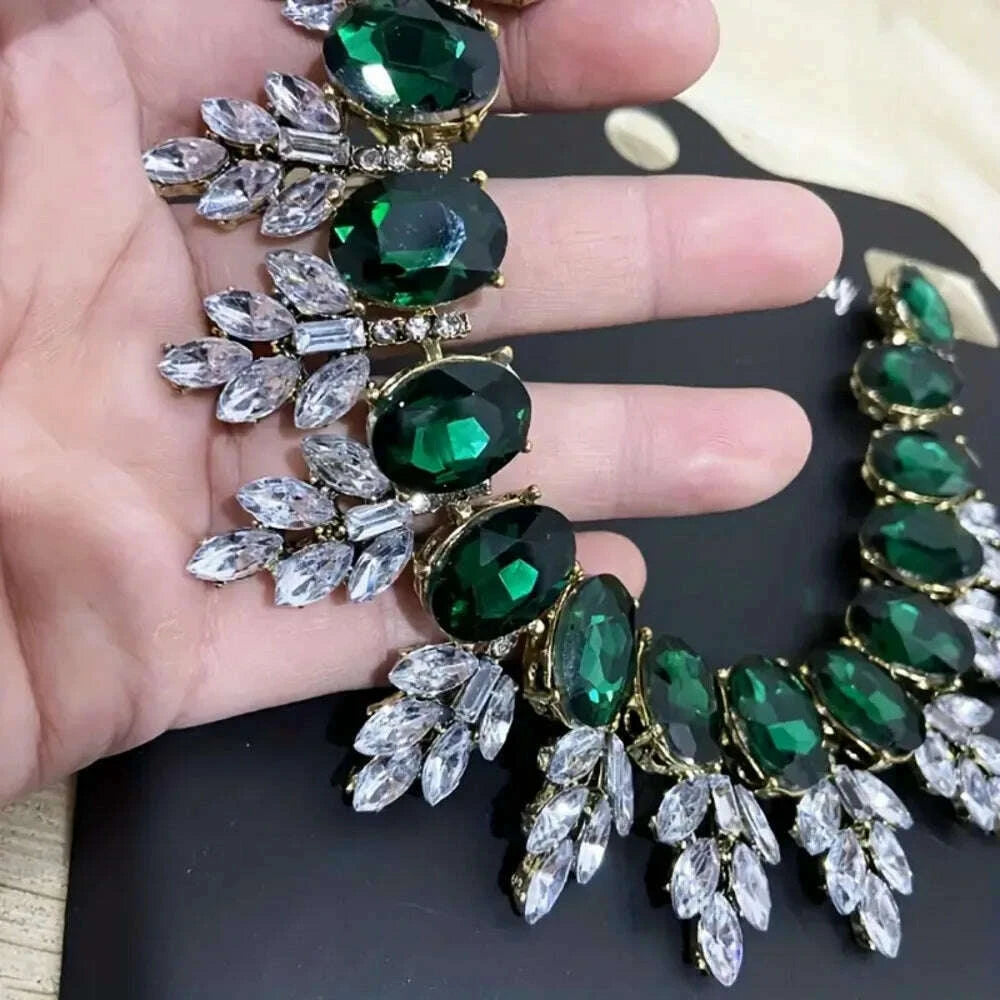 best-lady-geometric-rhinestone-necklace-short-glass-earrings-stitching-decorative-neck-chain-dress-jewelry-setkimlud-womens-fashion-34623573
