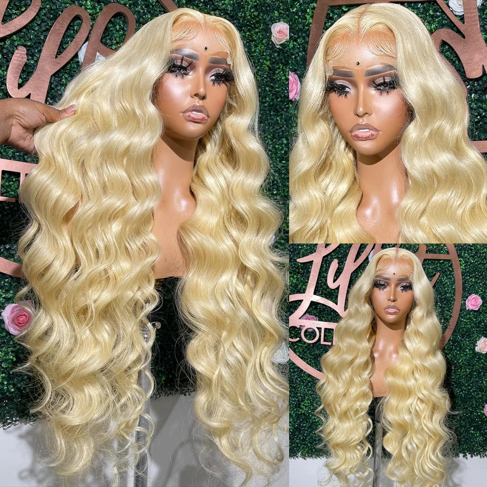 360 Lace Frontal Wig Body Wave — 613 Blonde | KIMLUD