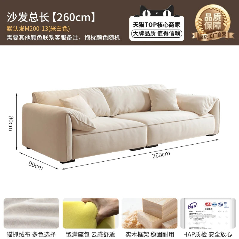 Longer Designer Armrest Sofa Pillows Luxury European Living Room Lounge Sofa Lazy Modular Nordic Woonkamer Banken Home Furniture
