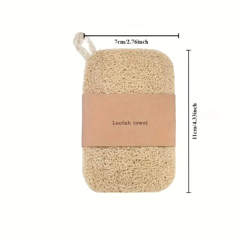 Natural Luffa Dish Scrub Pad Seaweed Sponge Lattice — Natural Beige | KIMLUD