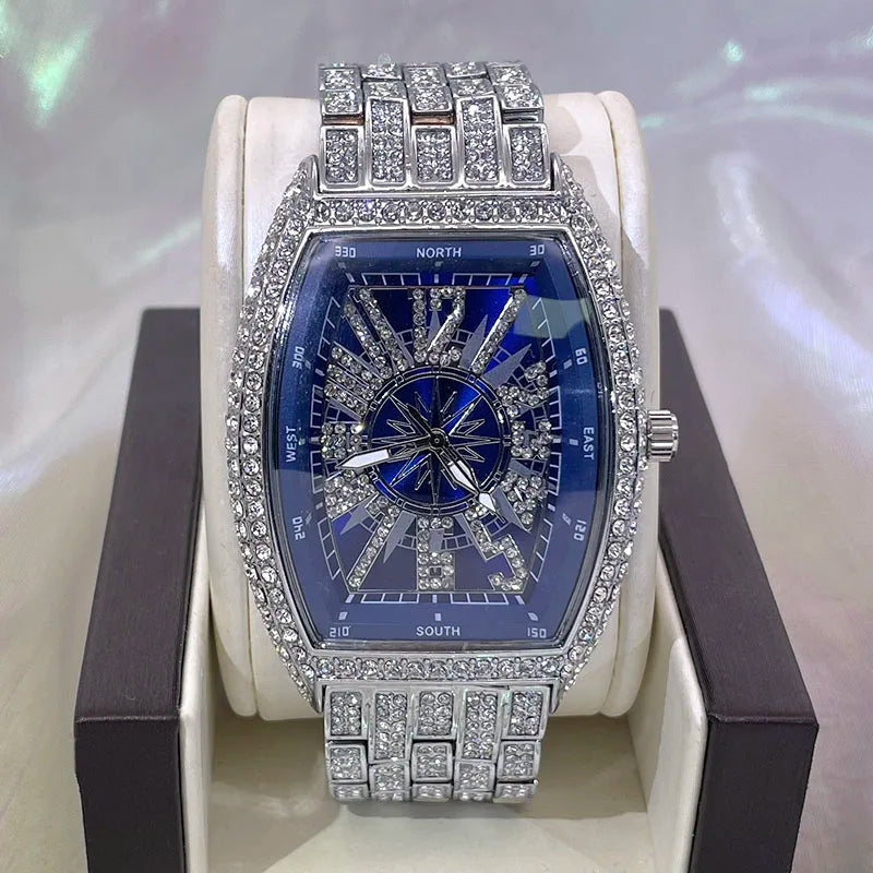 Stainless Steel Mens Luxury Wristwatch — Silver | KIMLUD