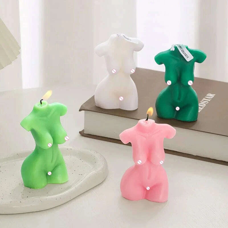 KIMLUD, Sexy human silicone Mold DIY Aromatherapy candle Handmade soap silicone mold, KIMLUD Womens Clothes
