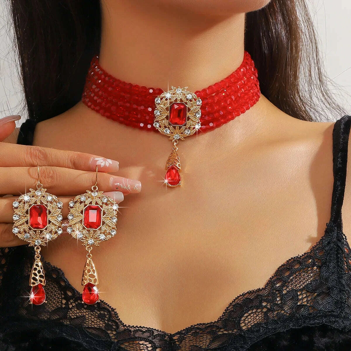 fyuan-multilayer-green-red-blue-black-crystal-necklace-geometric-hollow-alloy-earrings-for-women-weddings-banquet-jewelry-setskimlud-womens-fashion-34624258