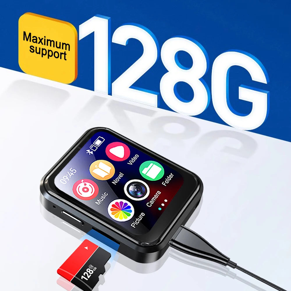 KIMLUD, MP3 Music Player with Bluetooth 5.4 HiFi MP4 Walkman Full Touch Screen Built-in Speaker Recorder Camera Video Player FM/E-book, KIMLUD Womens Clothes