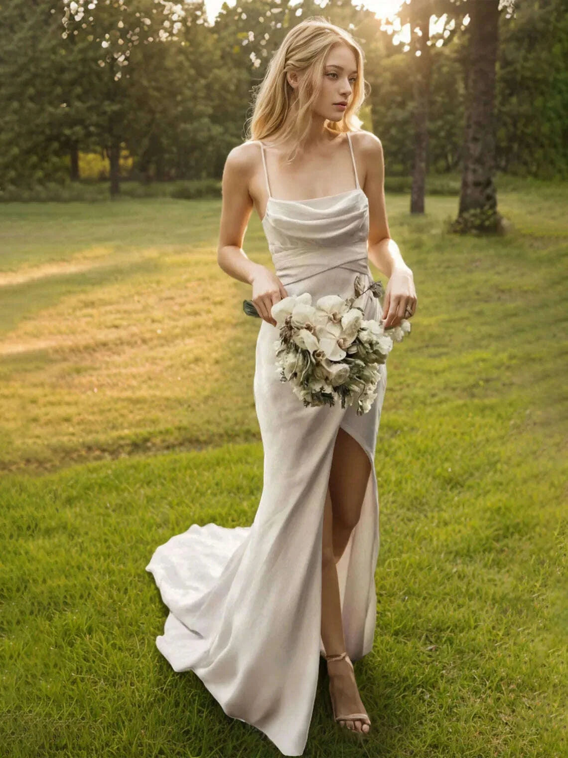 kimlud-beach-wedding-sexy-bridal-gown-casual-stretch-fabric-wedding-dresses-sweep-brush-train-ruched-split-front-2025-free-customized-kimlud-womens-clothes-35042509