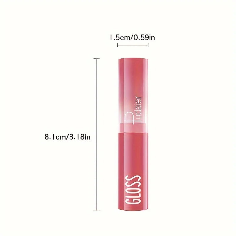 Glass Shine Lip Glaze, Mirror Finish Lipstick, Waterproof, Long Lasting, Non-Transfer, Plumping, Nude Shades