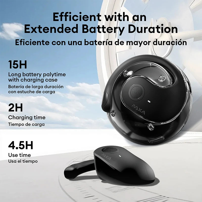 PAXA Wireless Bluetooth AI Translator Earbuds Real-Time Voice Translation Headphones 137 Languages For Travel Business Learning