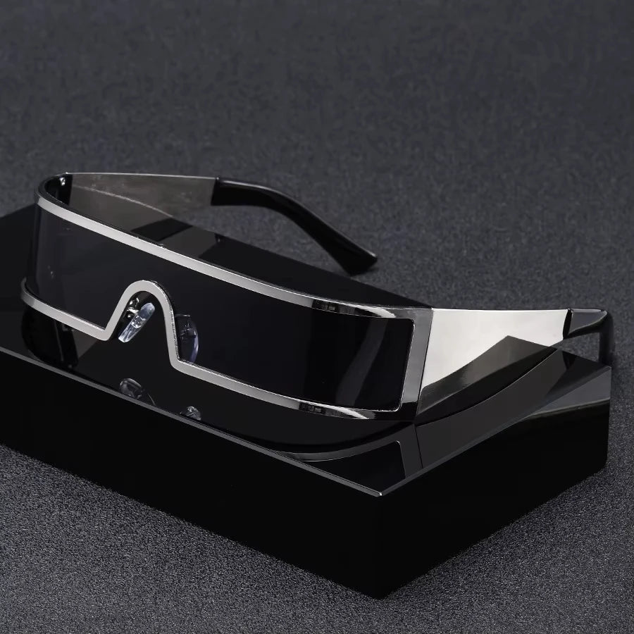 Cyberpunk Sunglasses Narrow Frames — Black | KIMLUD