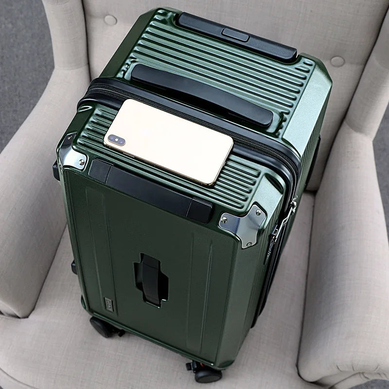 High-Quality Polycarbonate Travel Luggage — Black | KIMLUD