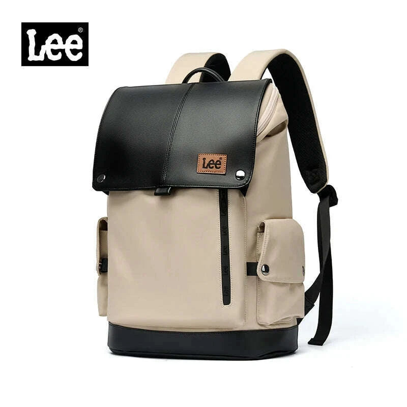 lee-new-korea-style-flip-leather-backpack-women-men-large-capacity-business-commuter-travel-rucksack-buy-laptop-school-book-bagkimlud-womens-fashion-34614125