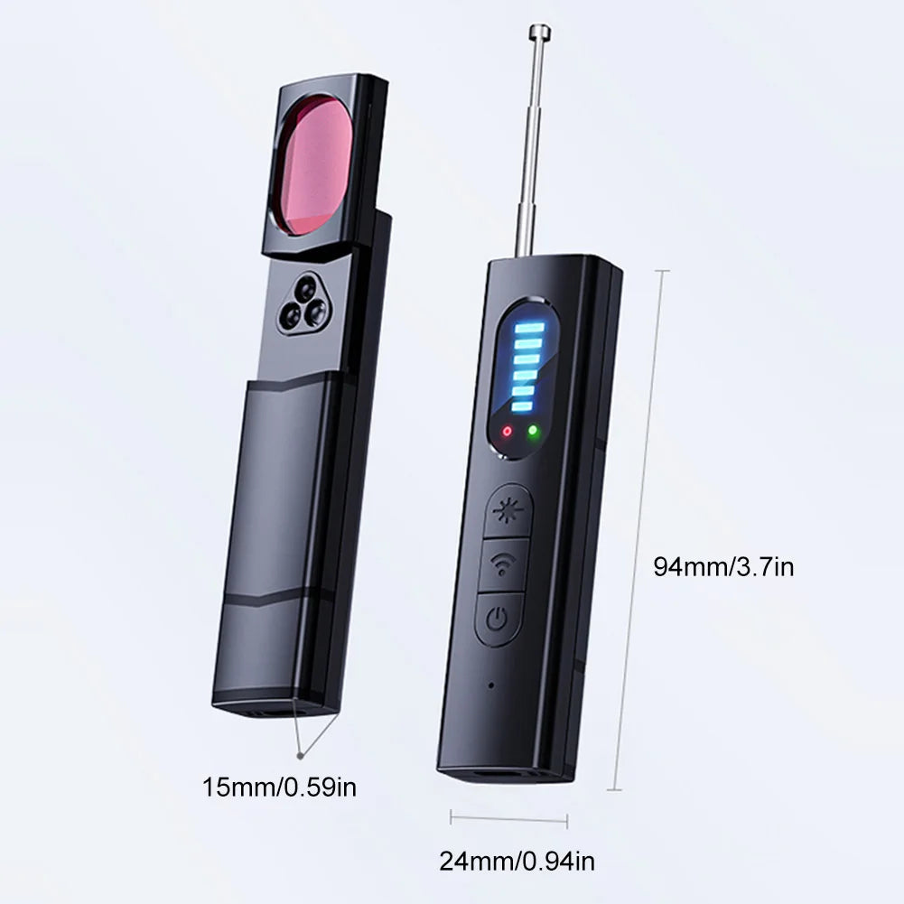 KIMLUD, Wireless Camera Detectors 25H Working Time Listening Devices Finder Electronic Sweeper for Travel Hotel Car for Office Bathroom, T15 Black / United States, KIMLUD APPAREL - Womens Clothes