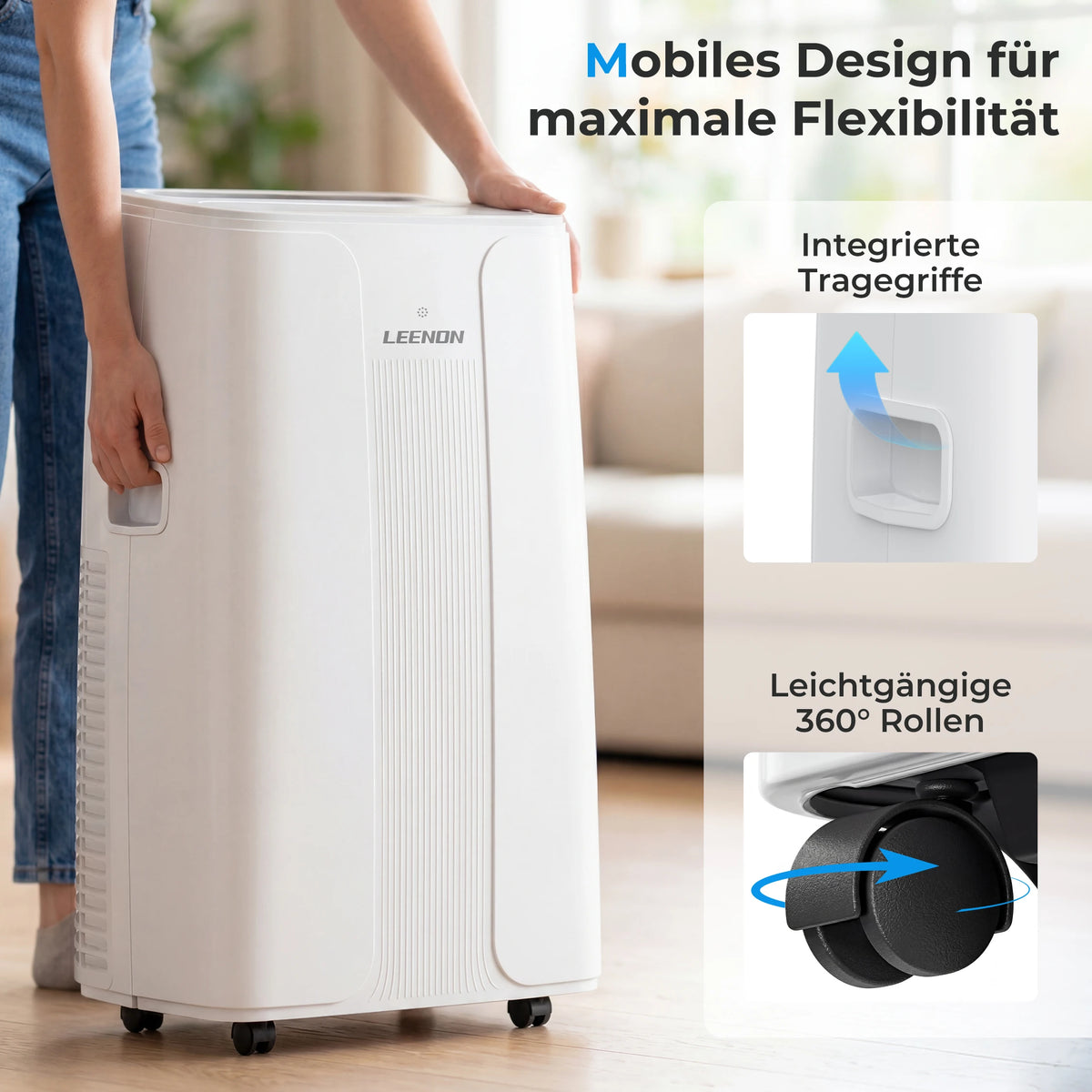 Mobile Air Conditioner 14000 BTU Cooling — White | KIMLUD