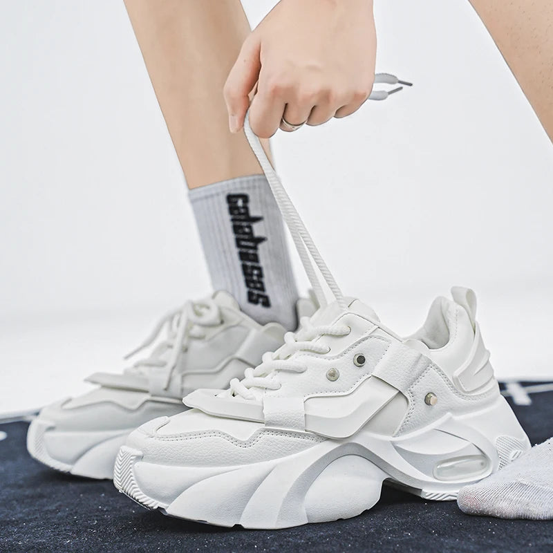 Men's Casual Shoes – Height Increasing – Low-Top Lace-Up | KIMLUD