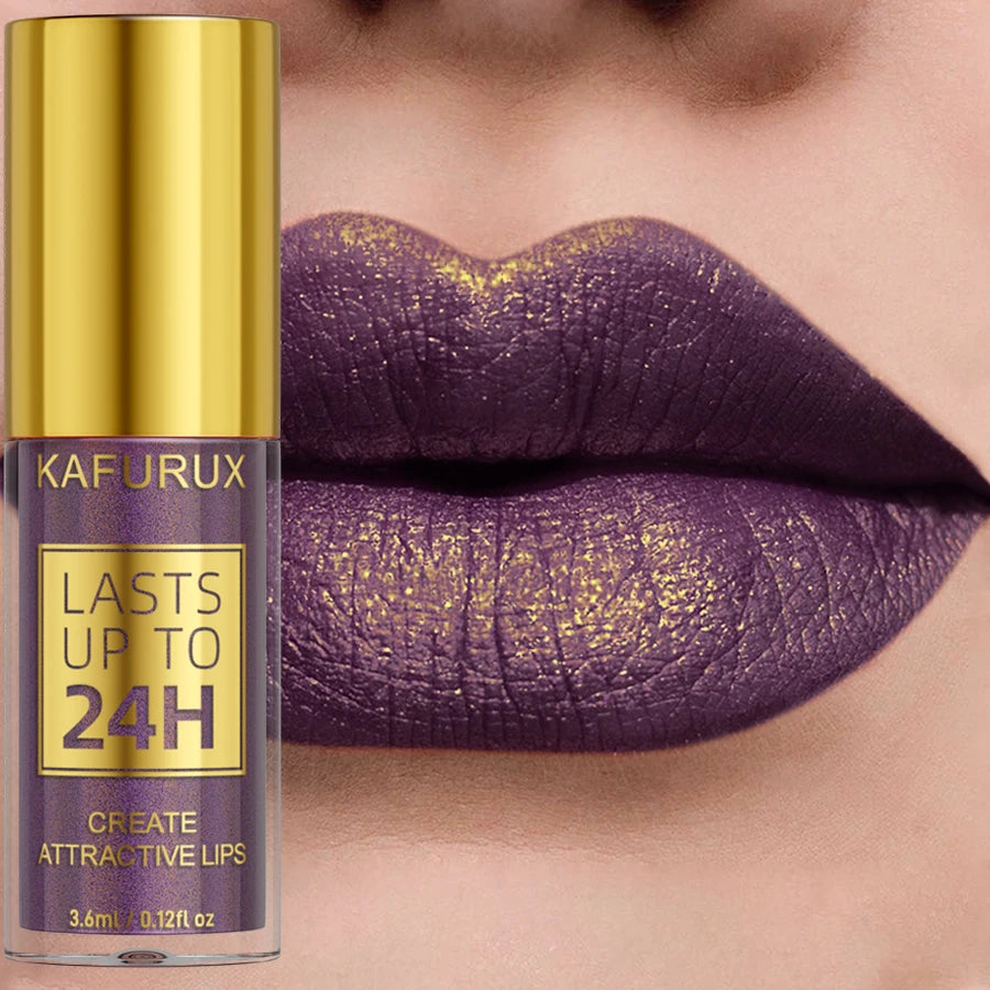 1PC Glitter Metallic 14 Colors Lip Glaze Shiny Long Lasting Lip Gloss Liquid Lipstick Korean Makeup Lip Oil Lip Tint Gifts