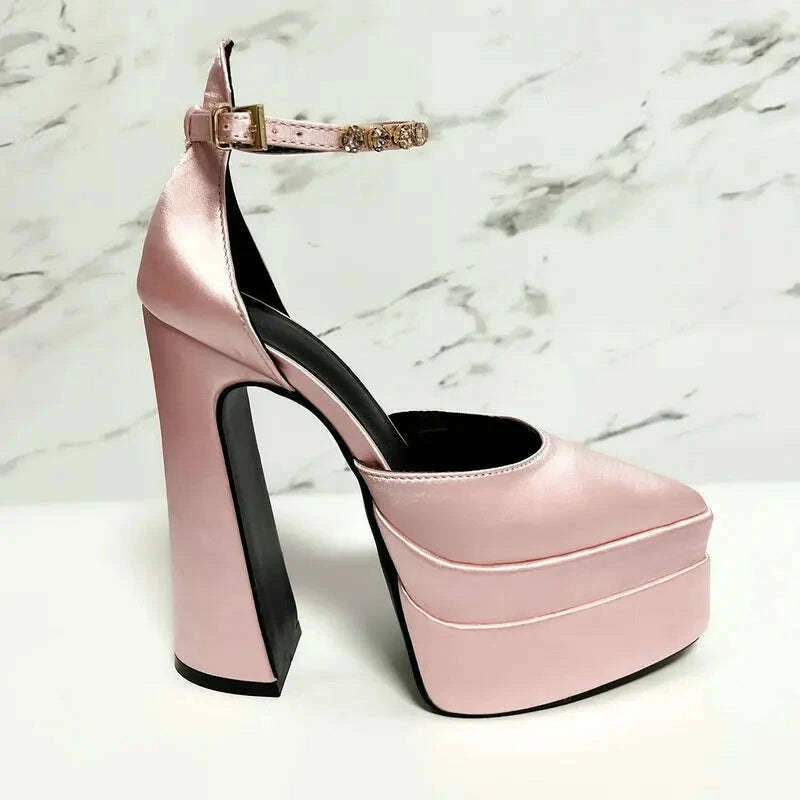 2025-new-fashion-catwalk-show-womens-single-shoes-fashion-pumps-summer-water-platform-thick-heel-pointed-toe-satin-high-heelskimlud-womens-fashion-34621452