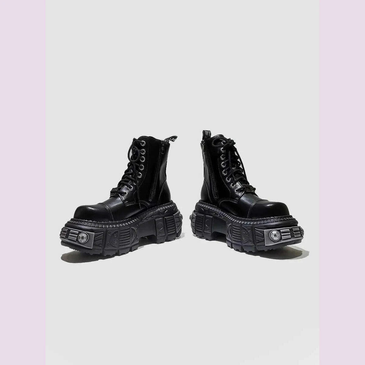 KIMLUD, Punk Platform Female 2023 New Metal Design Sense Small Short Boots Fashion Women, KIMLUD Womens Clothes