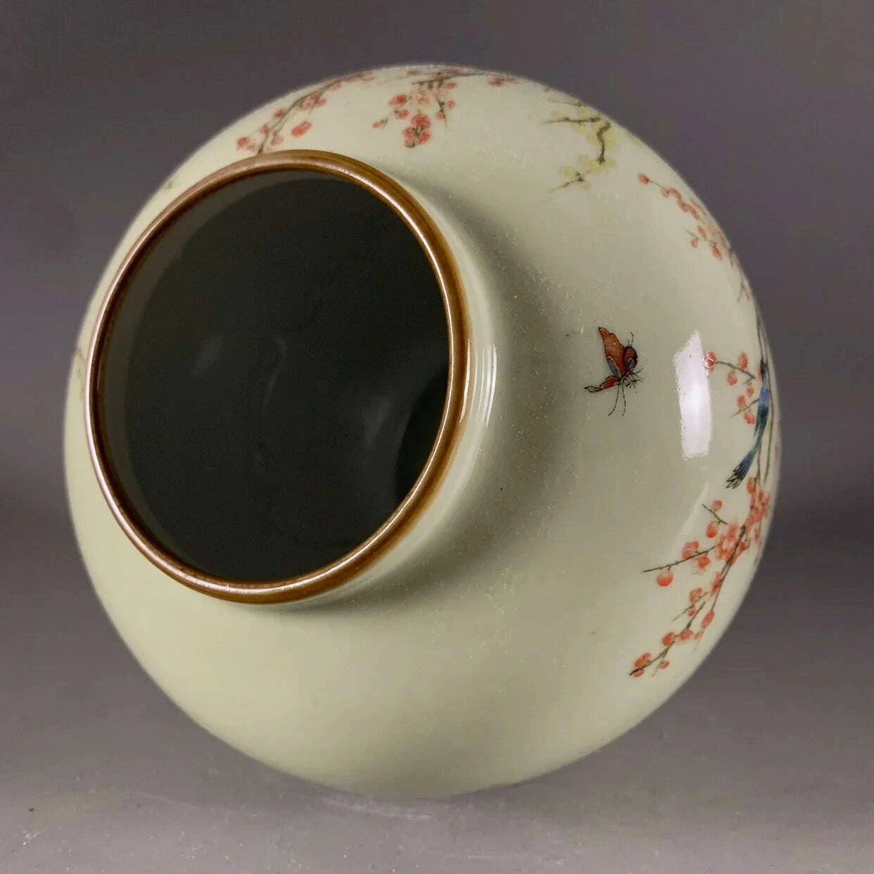 KIMLUD, Vase ceramic underglaze pastel twelve magpie picture large capacity new retro antique porcelain study tabletop ornament artwork, KIMLUD Womens Clothes