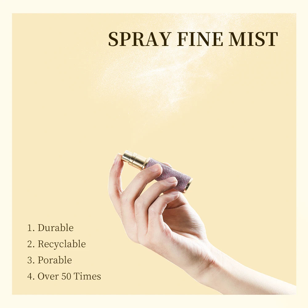 5ml Leather Perfume Atomizer Portable Liquid Cosmetics Containers Traveling Mini Perfume Refillable Bottles Empty Spray