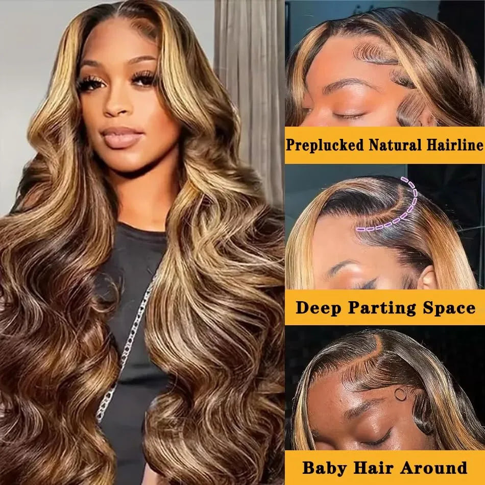 Lace Front Wig – HD Lace Front Wig – Remy Hair – Honey Blonde Ombre | KIMLUD