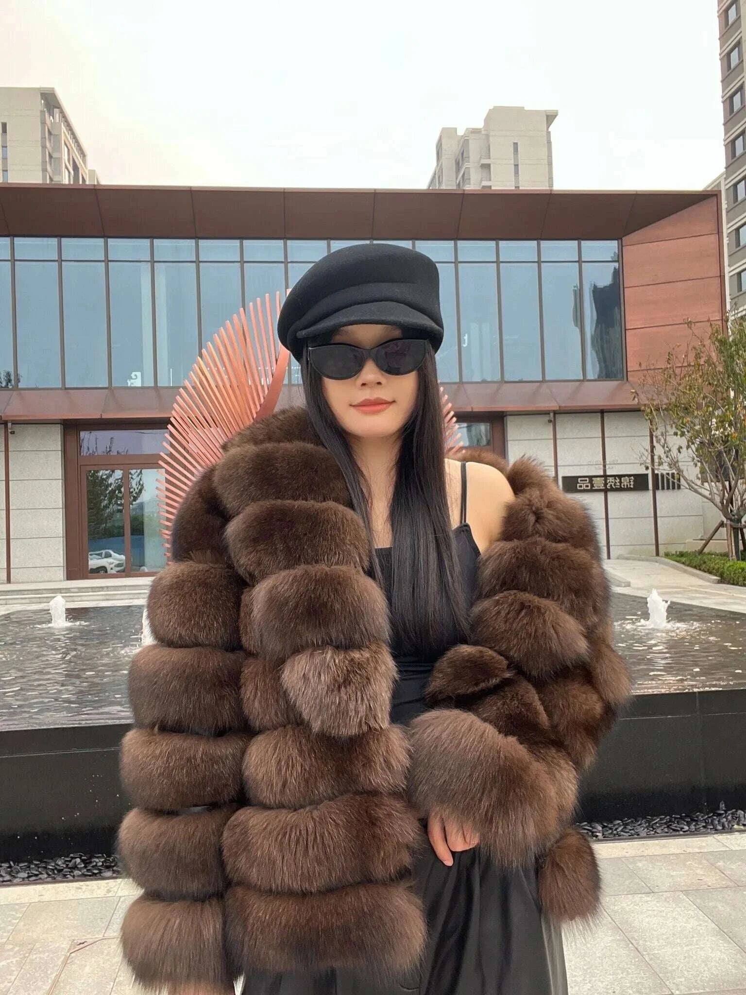 KIMLUD, Hot selling winter sable fashion Finnish imported fox fur coat new lapel collar women high-end real fox fur jacket, KIMLUD Womens Clothes