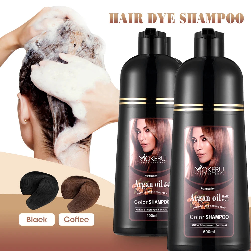 Argan Oil Hair Color Shampoo — Dark Brown | KIMLUD
