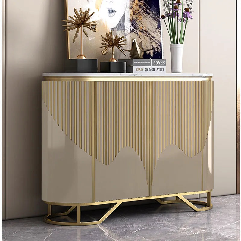 Gold-Toned Cabinet French Narrow Space-Saving — Gold | KIMLUD