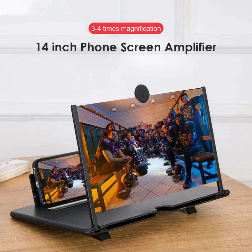 KIMLUD, 14/12/10 Inch 3D/5D Phone Screen Amplifier Stand Mobile Cinema Display Enlarged Magnifier HD Video Magnifying Smartphone Bracket, KIMLUD Womens Clothes